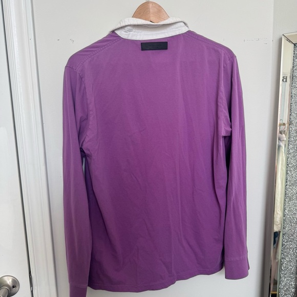 Fear of God ESSENTIALS Rugby Shirt – Purple Long Sleeve XL - Picture 9 of 11